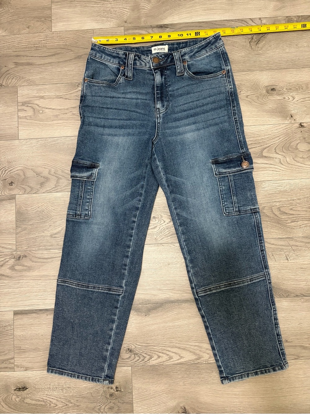 Maurices Dark Blue Straight Leg Cargo Jeans